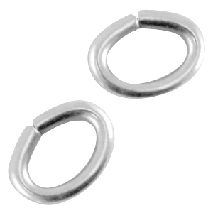 DQ European metal oval jump ring Antique Silver (nickel free)