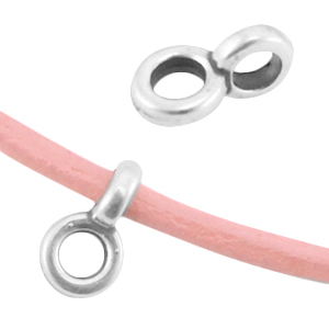 DQ European metal charms with loop &Oslash;2.2mm Antique Silver (nickel free)