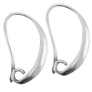 DQ metal earrings Antique silver (nickel free)