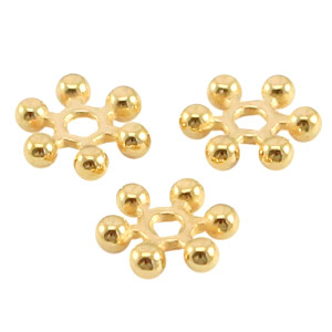 DQ European metal bead spacer Bali Ring 7mm Gold (nickel free)