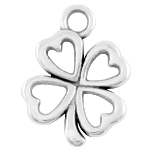 DQ European metal clover four charm Antique Silver (nickel free)