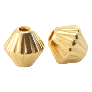 DQ European metal cone shaped bead Gold (nickel free)