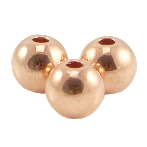 DQ European metal bead 5mm Rose Gold (nickel free)