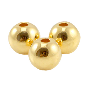DQ European metal beads 4mm Gold (nickel free)