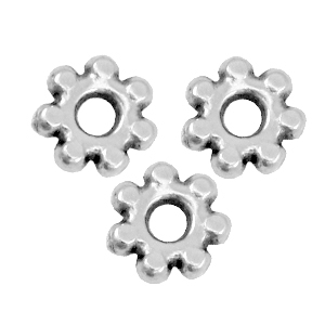 DQ European metal spacer bead Bali ring 4.8mm Antique Silver (nickel free)
