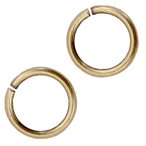 DQ European metal findings jump ring 7.5mm Antique Bronze (nickel free)