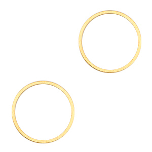 DQ European metal closed ring 15mm Gold (nickel free)