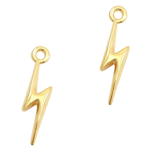 DQ European metal charms lightning Gold (nickel free)
