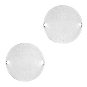 Designer Quality metal for ImpressArt connector round 15mm Antique Silver (Nickel free)