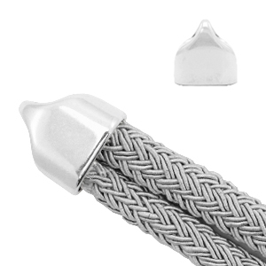 DQ European metal end caps &Oslash;10x5mm Antique Silver (nickel free)