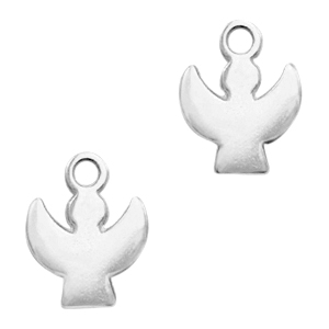 DQ European metal charms angel Antique Silver (nickel free)
