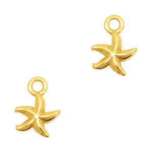 DQ European metal charms starfish Gold (nickel free)