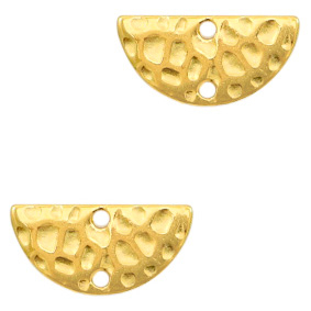 DQ European metal charms connector half circle Gold (nickel free)
