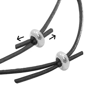 Smart stopper bead DQ metal 8x4mm Antique Silver (nickel free)