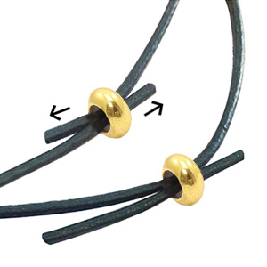 Smart stopper bead DQ metal 7x3mm Gold (nickel free)