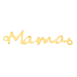 DQ European metal charms connector "mama" Gold (nickel free)