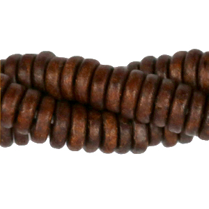DQ Greek ceramic beads disc 6mm Rocky Road Brown