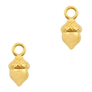 DQ European metal charms acorn Gold (nickel free)