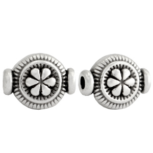 DQ European metal beads flower Antique Silver (nickel free)