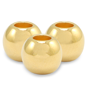 DQ European metal beads 3mm Gold (nickel free)