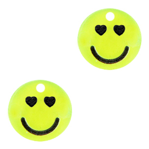 Plexx charms smiley hearts Neon Yellow