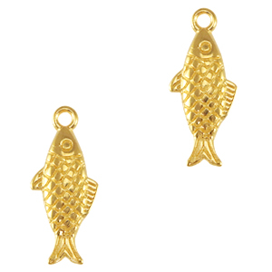 DQ European metal charms fish Gold (nickel free)