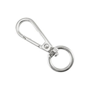 DQ European metal findings key chain 40mm Antique Silver (nickel free)