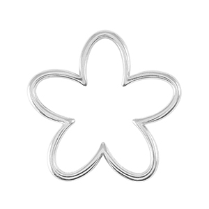 DQ European metal charms charm / connector flower Antique Silver (nickel free)