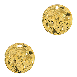 DQ European metal charms irregular 15mm Gold (nickel free)