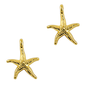 DQ European metal charms starfish Gold (nickel free)