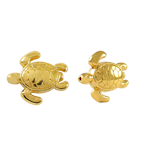 DQ European metal beads turtle Gold (nickel free)