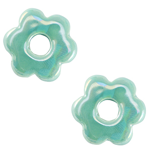 DQ greek ceramic beads flower Turquoise