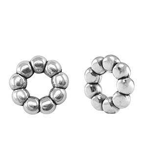 DQ European metal beads spacer Bali ring 11mm Antique Silver (nickel free)