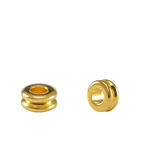 DQ European metal beads tubes Gold (nickel free)