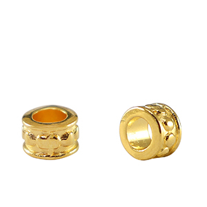 DQ European metal beads tubes Gold (nickel free)