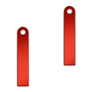 Statement charms bar Metallic Red