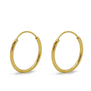 DQ European metal findings creole earrings 20mm Gold (nickel free)