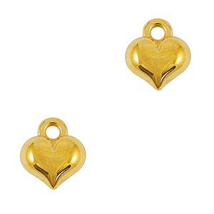 DQ European metal charms heart Gold (nickel free)