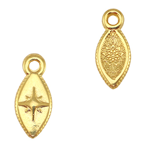 DQ European metal charms Oval Stern Gold (nickel free)