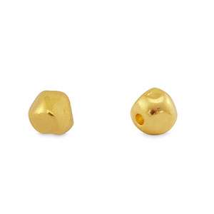 DQ European metal beads cube Gold (nickel free)