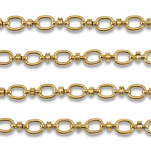 Stainless steel findings belcher chain oval Gold