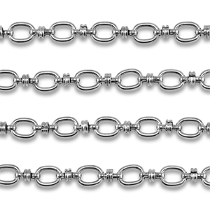 Stainless steel findings belcher chain oval Silver