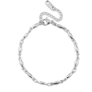 Stainless steel bracelets oval Silver