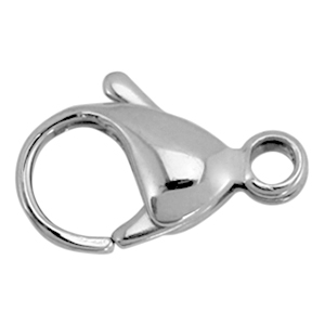 Lobster clasp stainless steel 10mm Silver