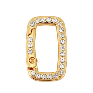 Colourful jewellery findings key chain rectangle Gold