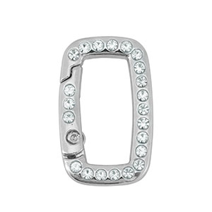 Colourful jewellery findings key chain rectangle Silver