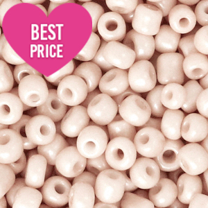 Glass seed beads 6/0 (4mm) Nude beige