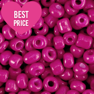Glass seed beads 6/0 (4mm) Gypsy Pink