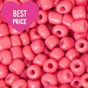 Glass seed beads 6/0 (4mm) Magenta Pink	