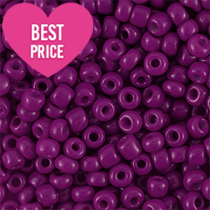 Glass seed beads 8/0 (3mm) Purple